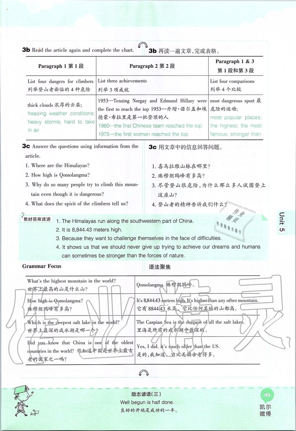 2019年课本八年级英语上册鲁教版五四制&nbsp;第99页