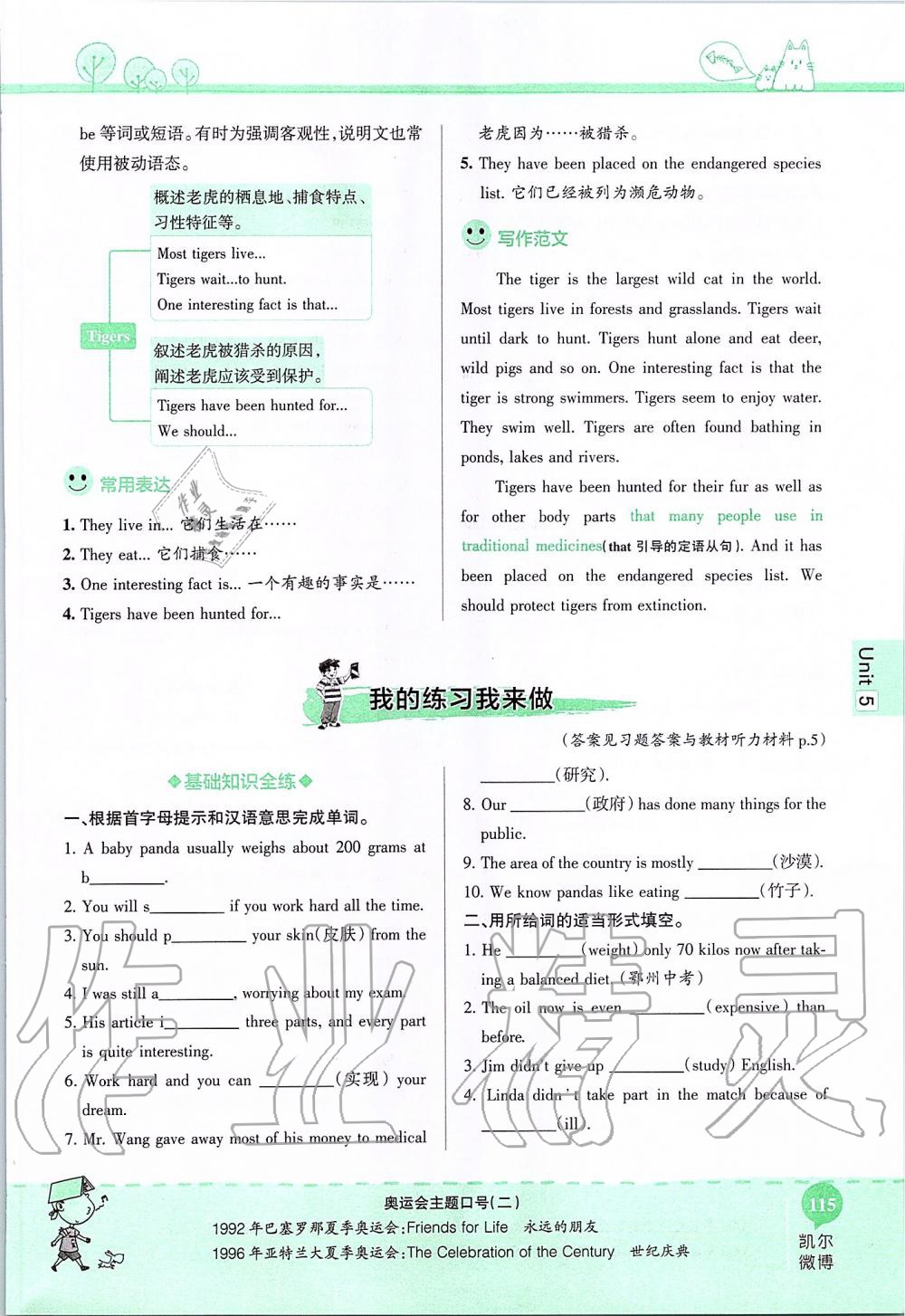 2019年课本八年级英语上册鲁教版五四制&nbsp;第115页