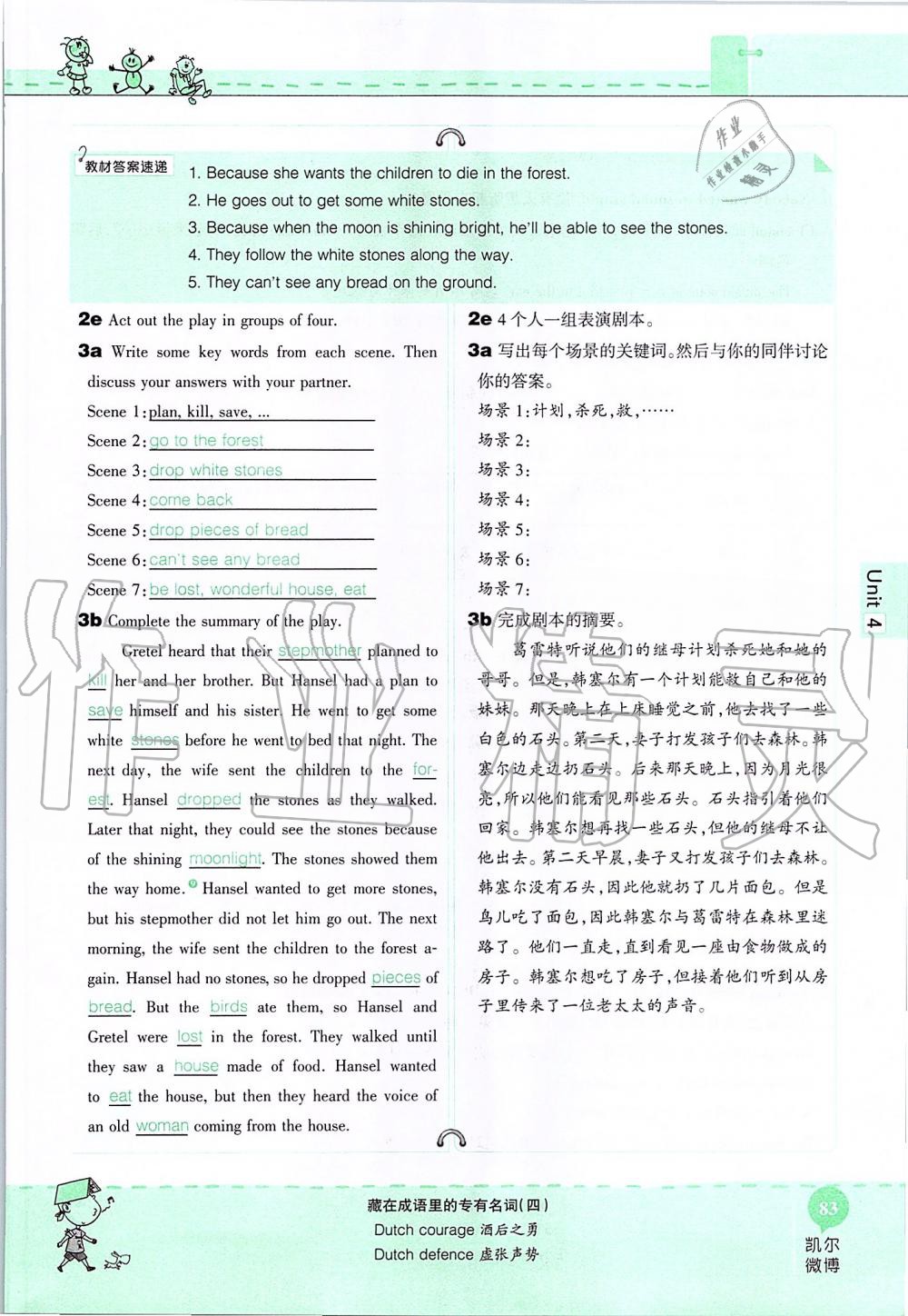2019年课本八年级英语上册鲁教版五四制&nbsp;第83页