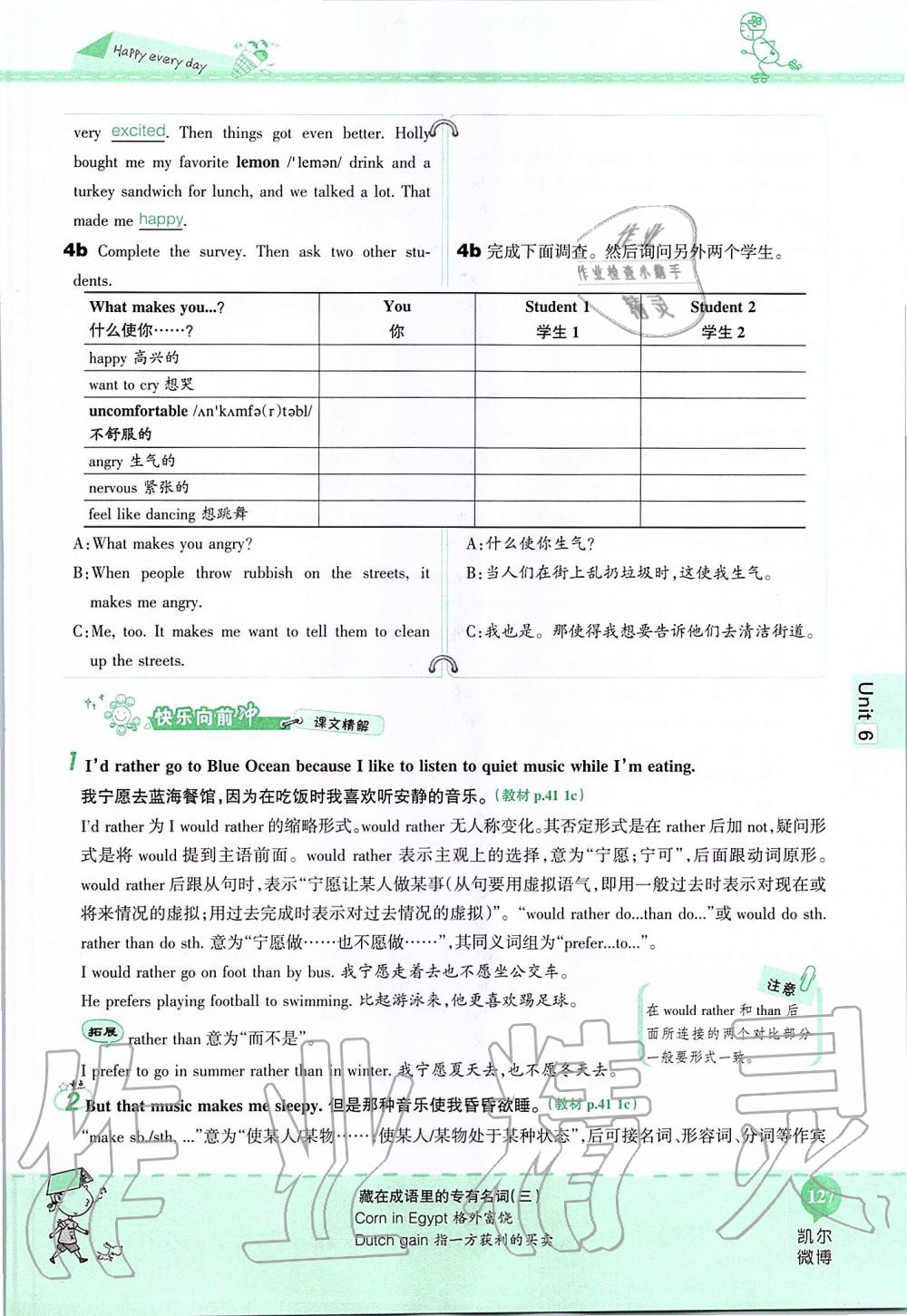 2019年课本九年级英语全一册鲁教版五四制&nbsp;第127页