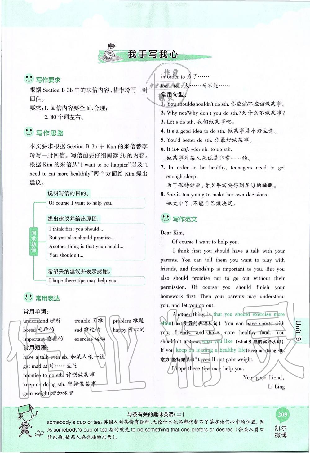 2019年课本九年级英语全一册鲁教版五四制&nbsp;第209页