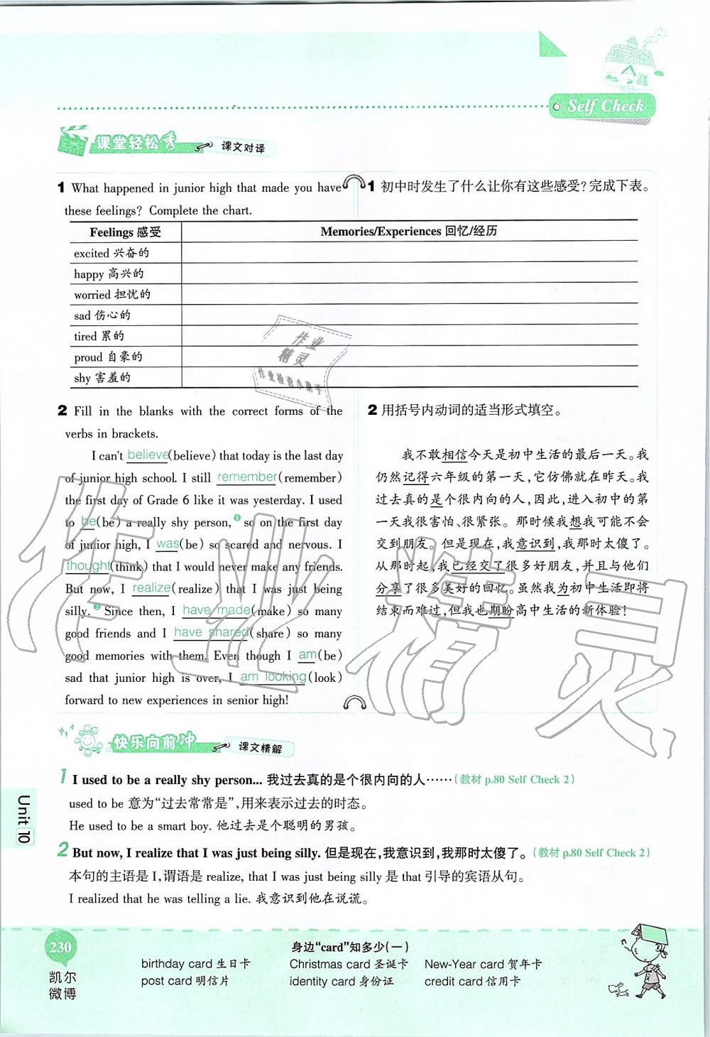 2019年课本九年级英语全一册鲁教版五四制&nbsp;第230页