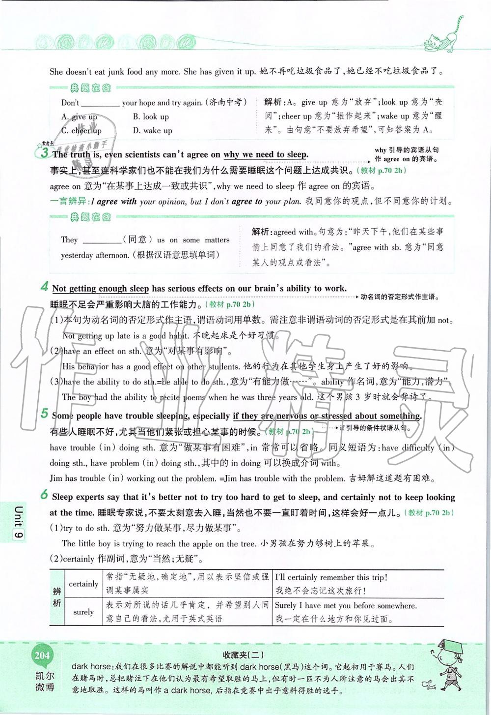 2019年课本九年级英语全一册鲁教版五四制&nbsp;第204页