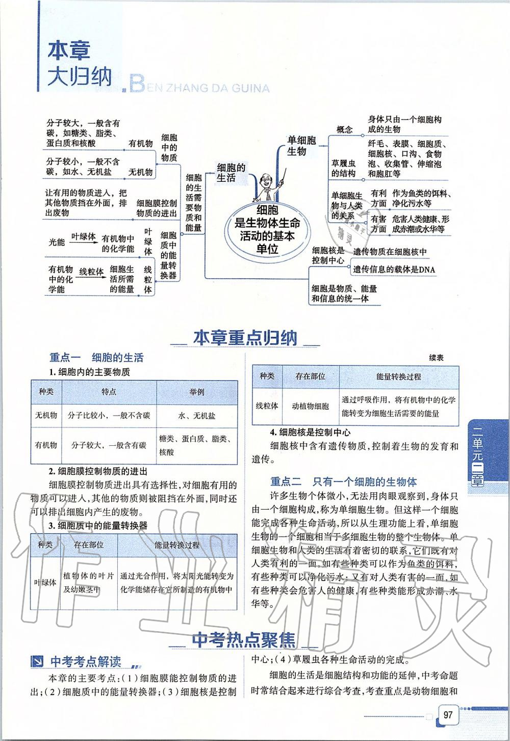 2019年课本六年级生物学上册鲁科版五四制&nbsp;第97页