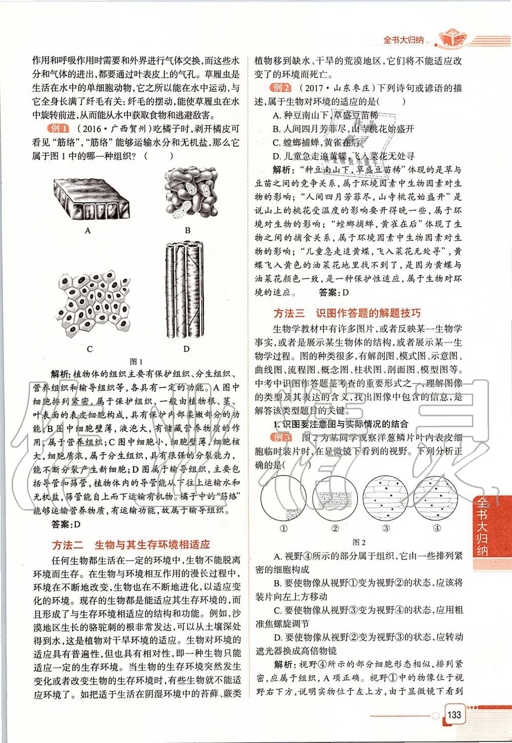 2019年课本六年级生物学上册鲁科版五四制&nbsp;第133页