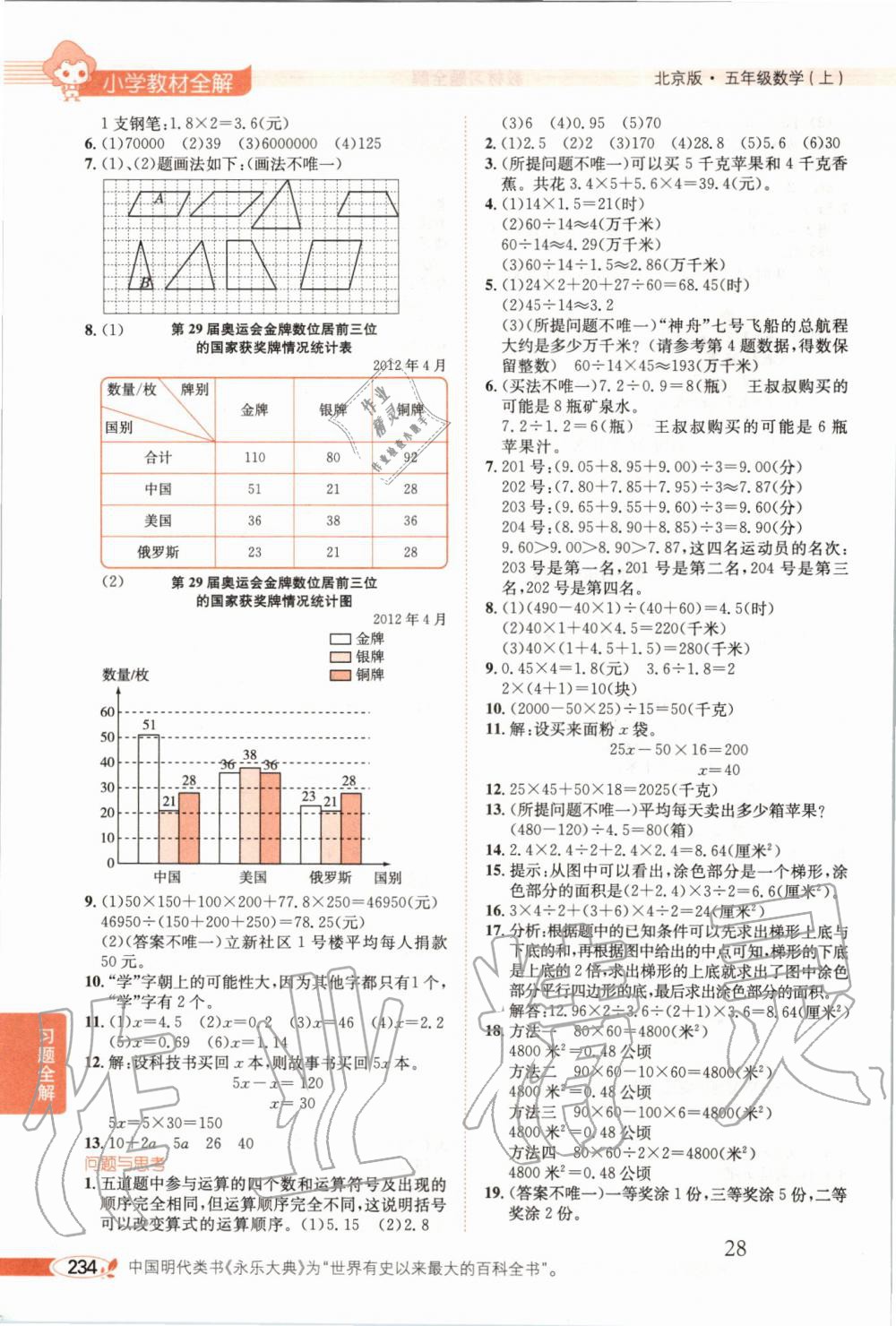 2019年小學教材全解五年級數學上冊北京課改版 第20頁