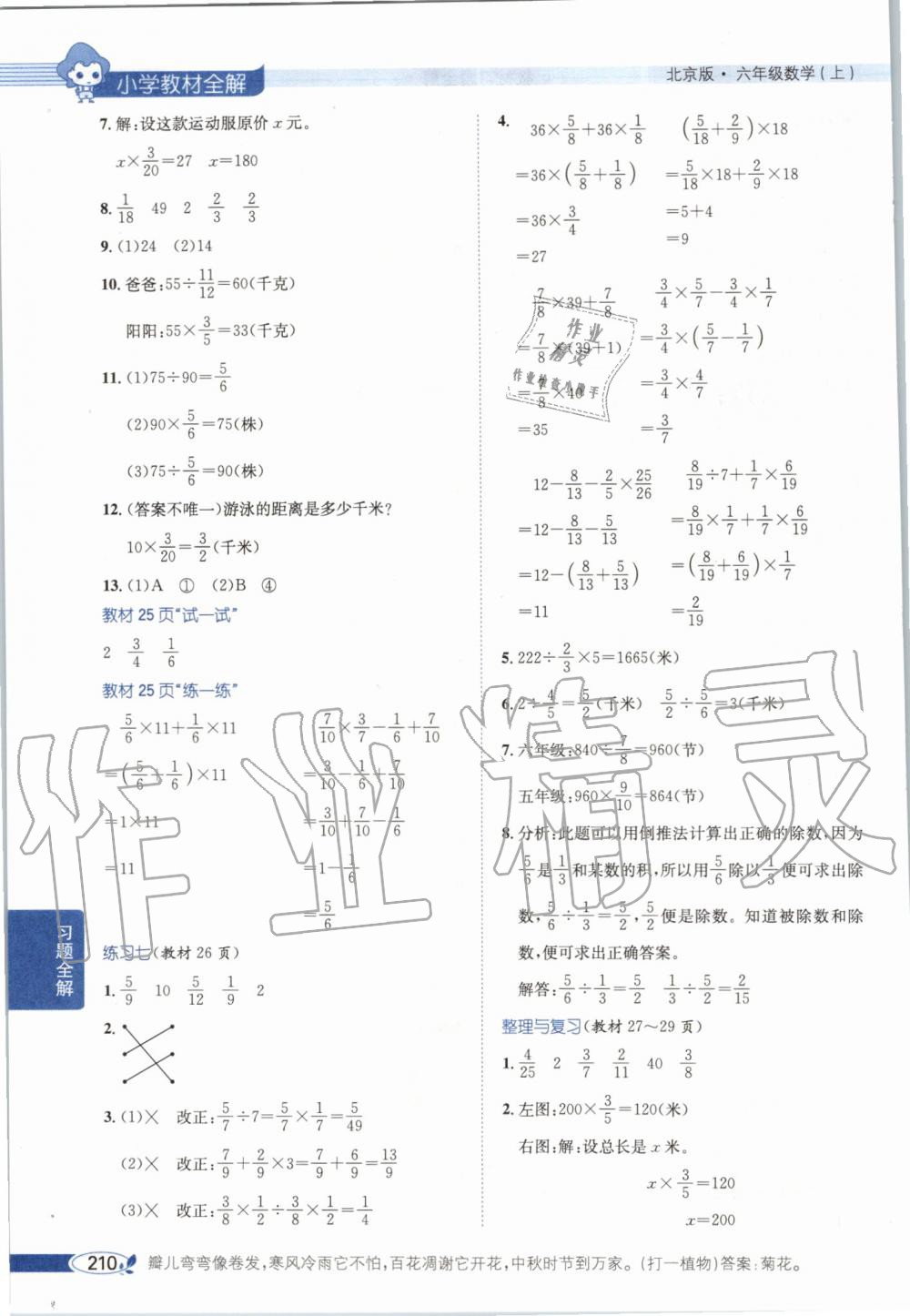 2019年小學(xué)教材全解六年級(jí)數(shù)學(xué)上冊(cè)北京課改版 第19頁(yè)