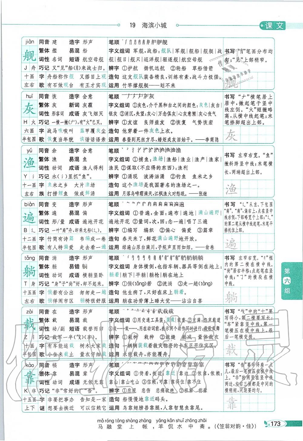 2019年課本三年級(jí)語(yǔ)文上冊(cè)人教版五四制 第173頁(yè)