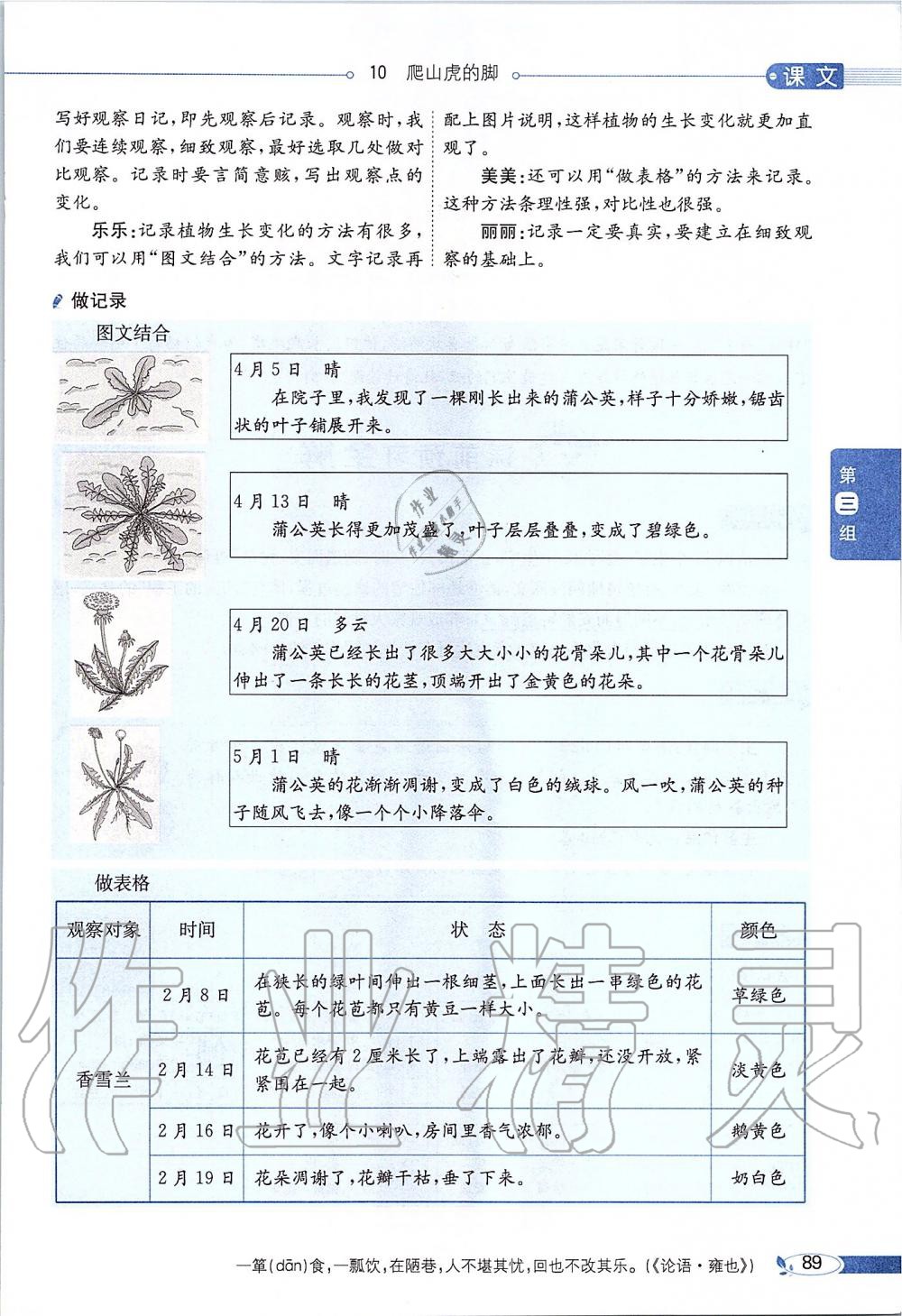 2019年課本四年級語文上冊人教版五四制 第89頁