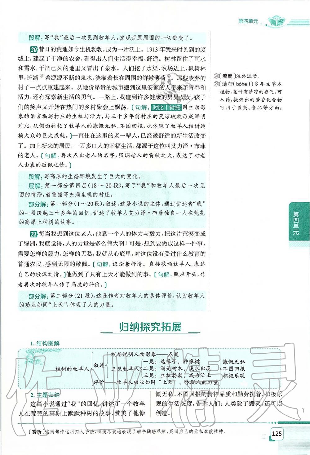 2019年課本七年級語文上冊人教版五四制 第125頁