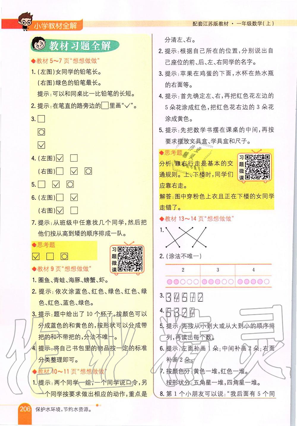 2019年課本一年級數(shù)學(xué)上冊蘇教版 第1頁