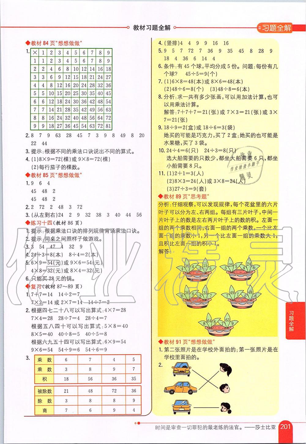 2019年小學教材全解二年級數(shù)學上冊江蘇版 第17頁