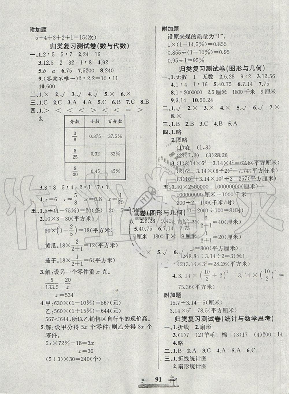 2019年基本功訓練全優(yōu)達標測試卷六年級數(shù)學上冊冀教版 第7頁