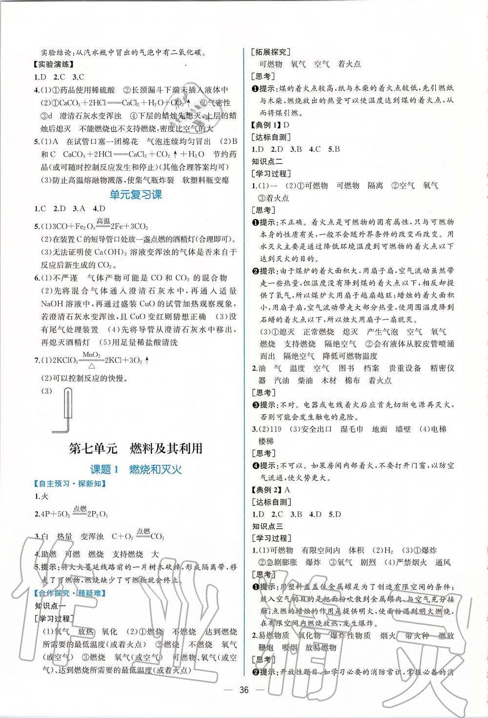 2019年同步學(xué)歷案課時練九年級化學(xué)全一冊人教版河南專版 第18頁