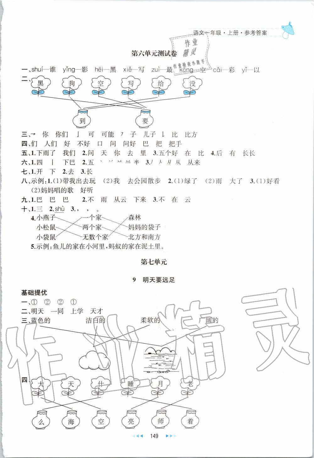 2019年金鑰匙提優(yōu)訓(xùn)練課課練一年級(jí)語(yǔ)文上冊(cè)人教版 第19頁(yè)