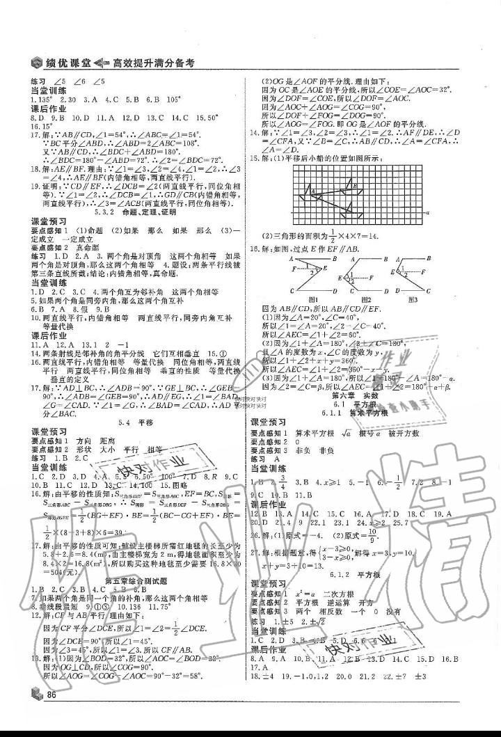 2019年績(jī)優(yōu)課堂高效提升滿分備考七年級(jí)數(shù)學(xué)下冊(cè)人教版 第10頁(yè)