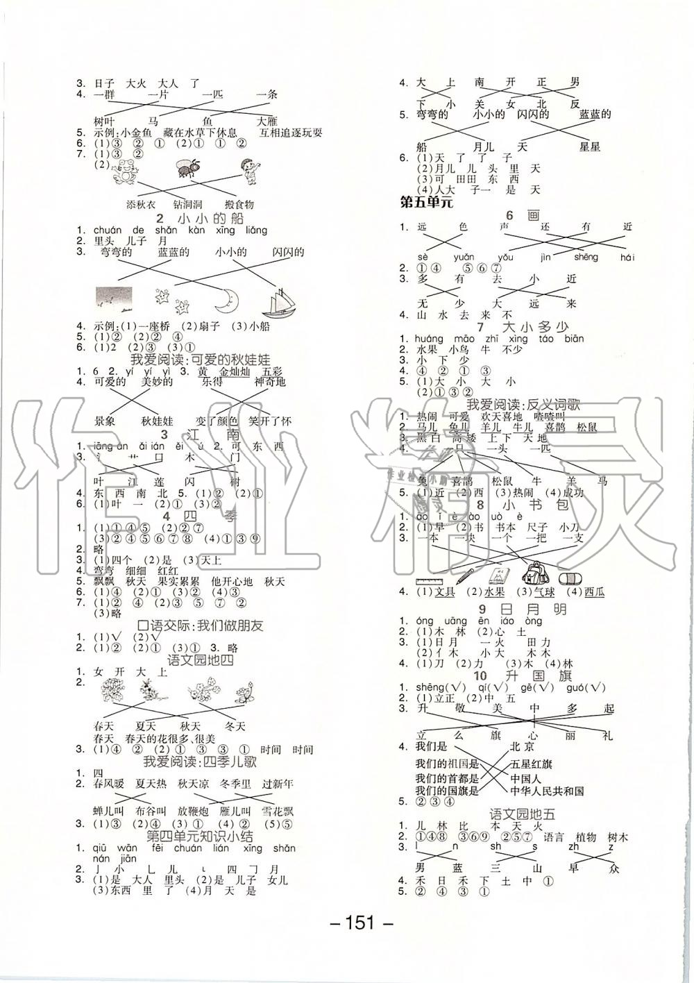 2019年全品学练考一年级语文上册人教版江苏专版 第3页