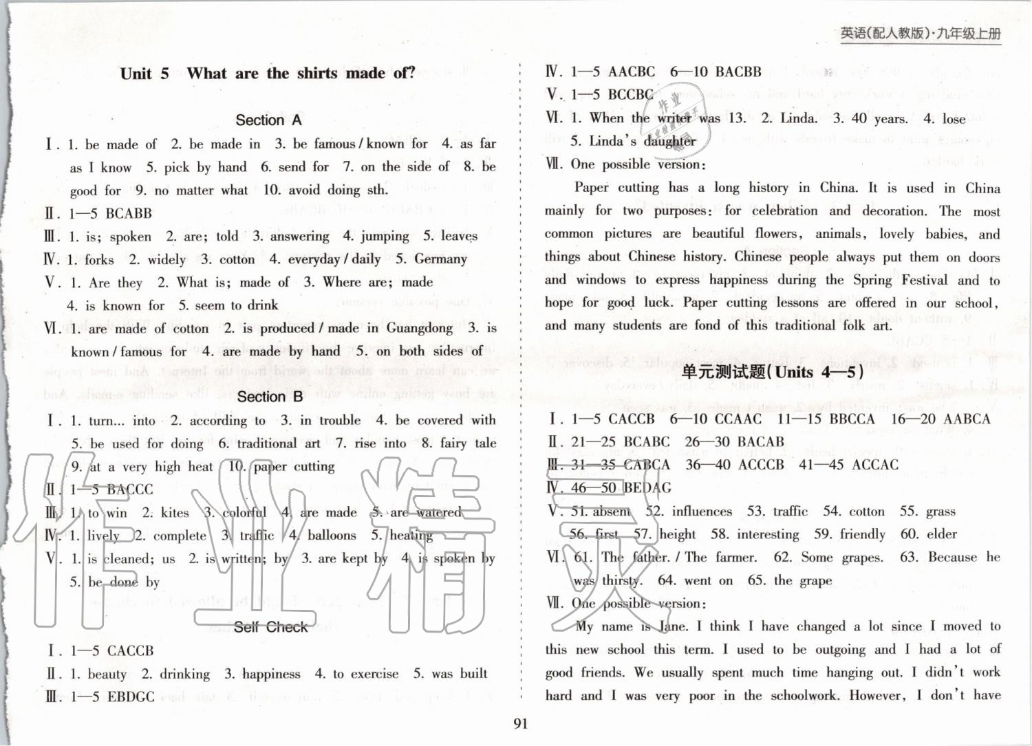 2019年新課程課堂同步練習(xí)冊(cè)九年級(jí)英語上冊(cè)人教版 第5頁