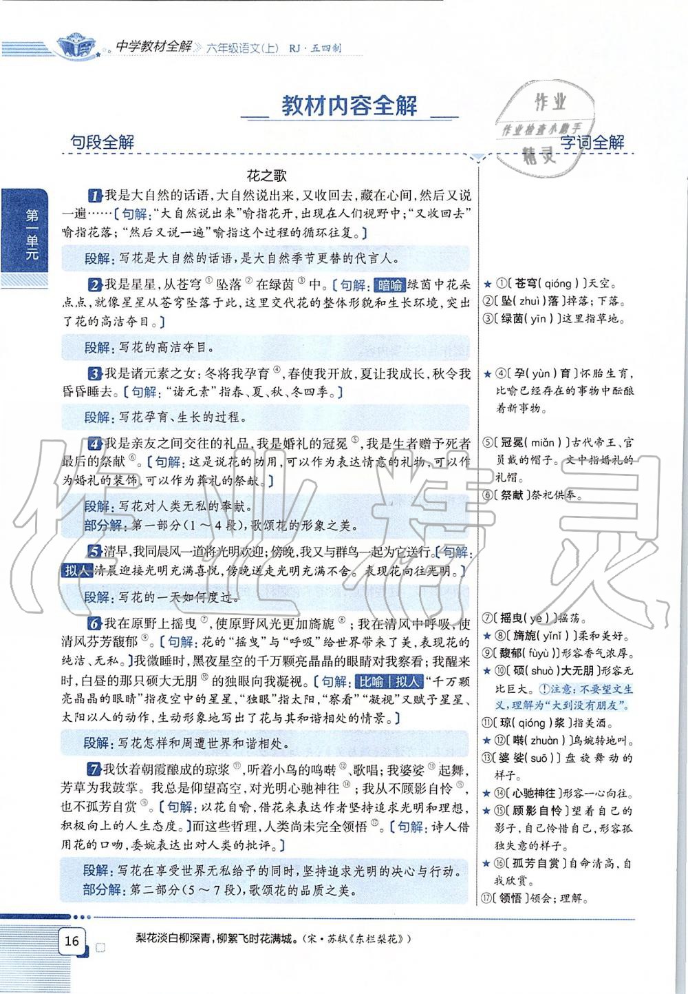 2019年課本六年級語文上冊人教版五四制 第16頁