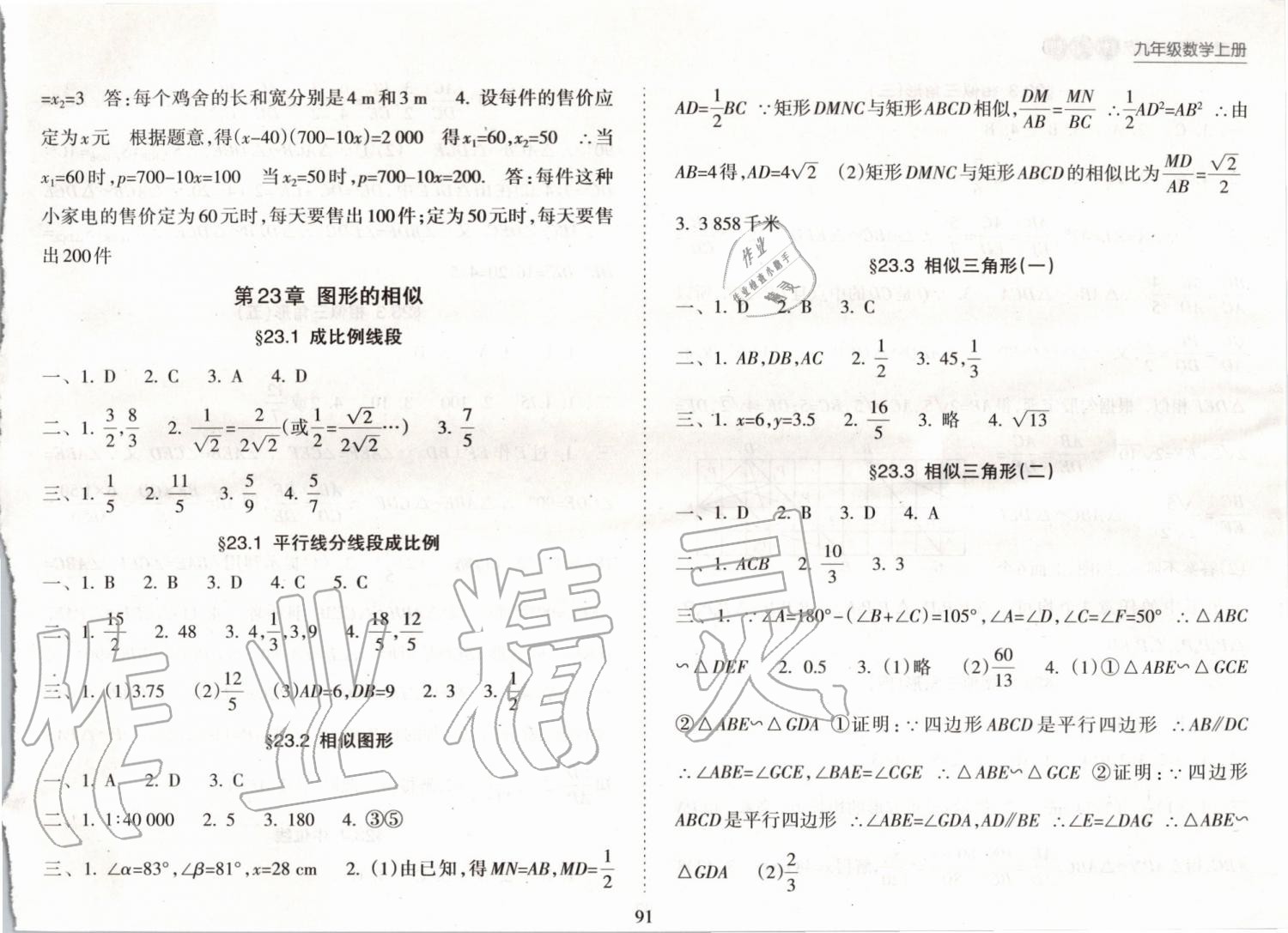 2019年新課程課堂同步練習(xí)冊九年級數(shù)學(xué)上冊華師大版 第5頁