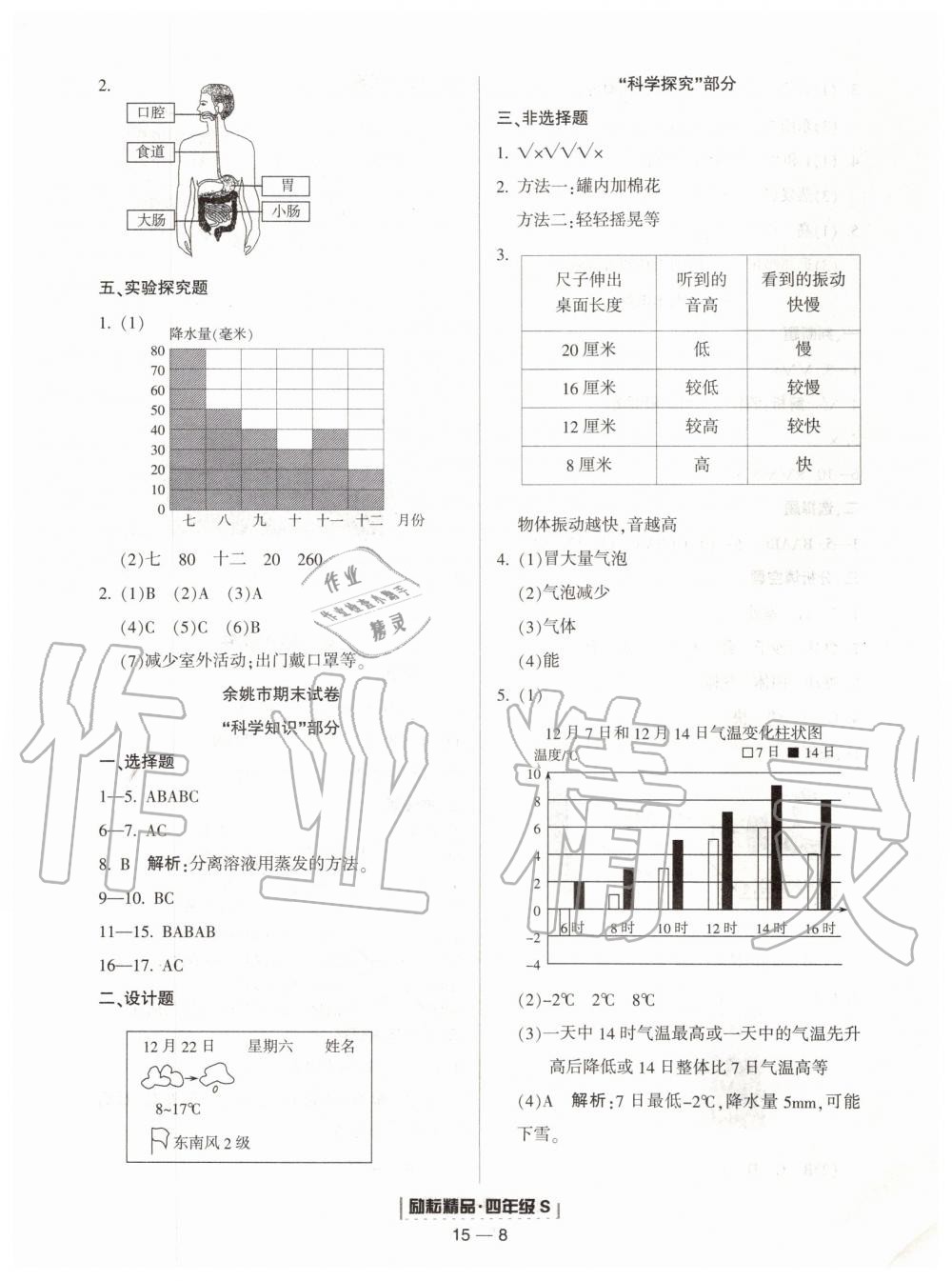 2019年励耘书业浙江期末四年级科学上册教科版 第8页