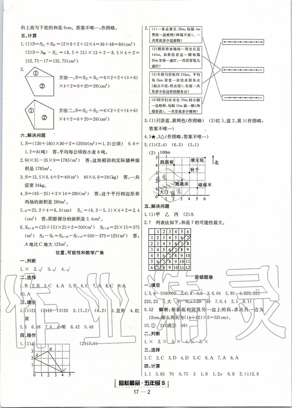 2019年励耘书业浙江期末五年级数学上册人教版 第2页