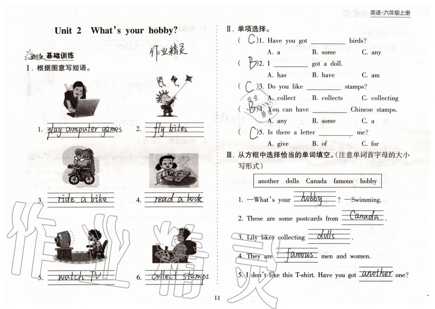 2019年新课程课堂同步练习册六年级英语上册外研版 第11页