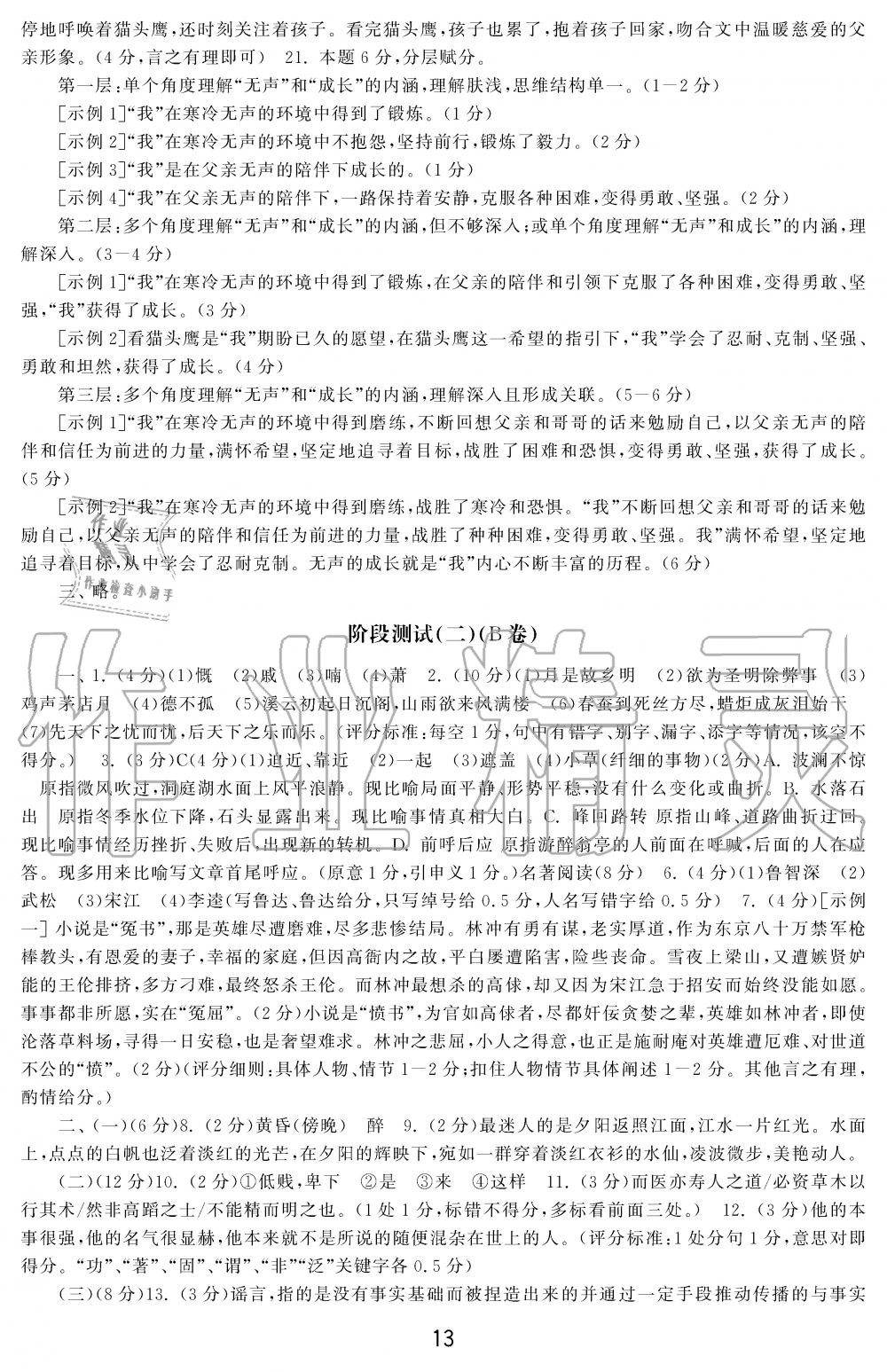 2019年学习周报初中九年级学练案合刊语文 第13页