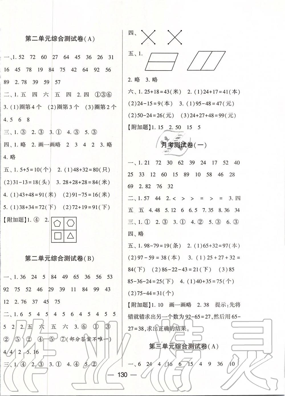 2019年學(xué)霸提優(yōu)大試卷二年級(jí)數(shù)學(xué)上冊(cè)江蘇版 第2頁(yè)