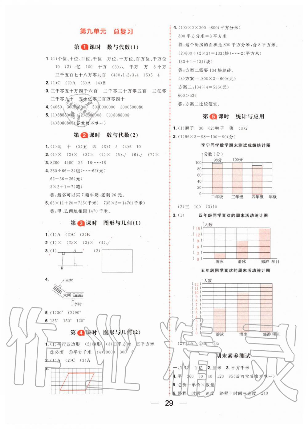 2019年核心素養天天練四年級數學上冊人教版 第13頁