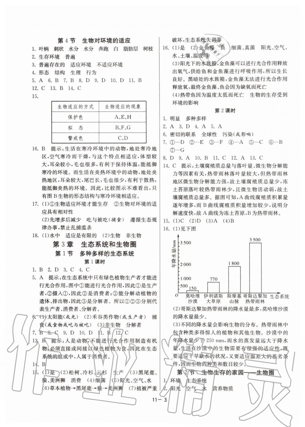 2019年课时训练七年级生物学上册江苏版 第3页