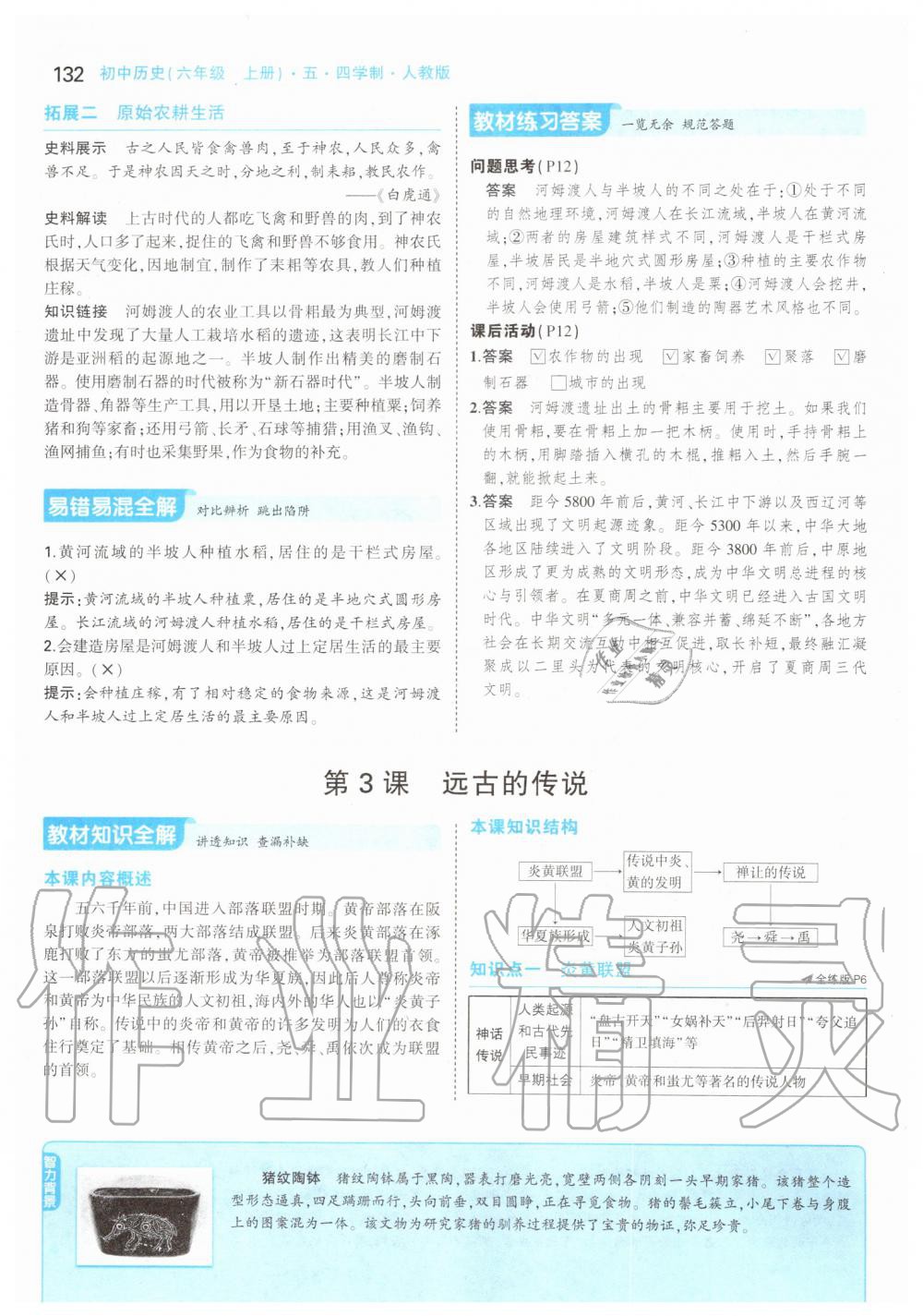 2019年课本中国历史第一册人教版五四制 第6页