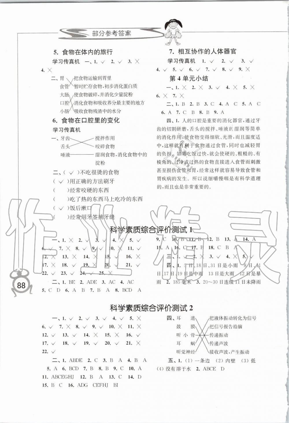 2019年小學科學習作四年級上冊教科版增強版 第3頁