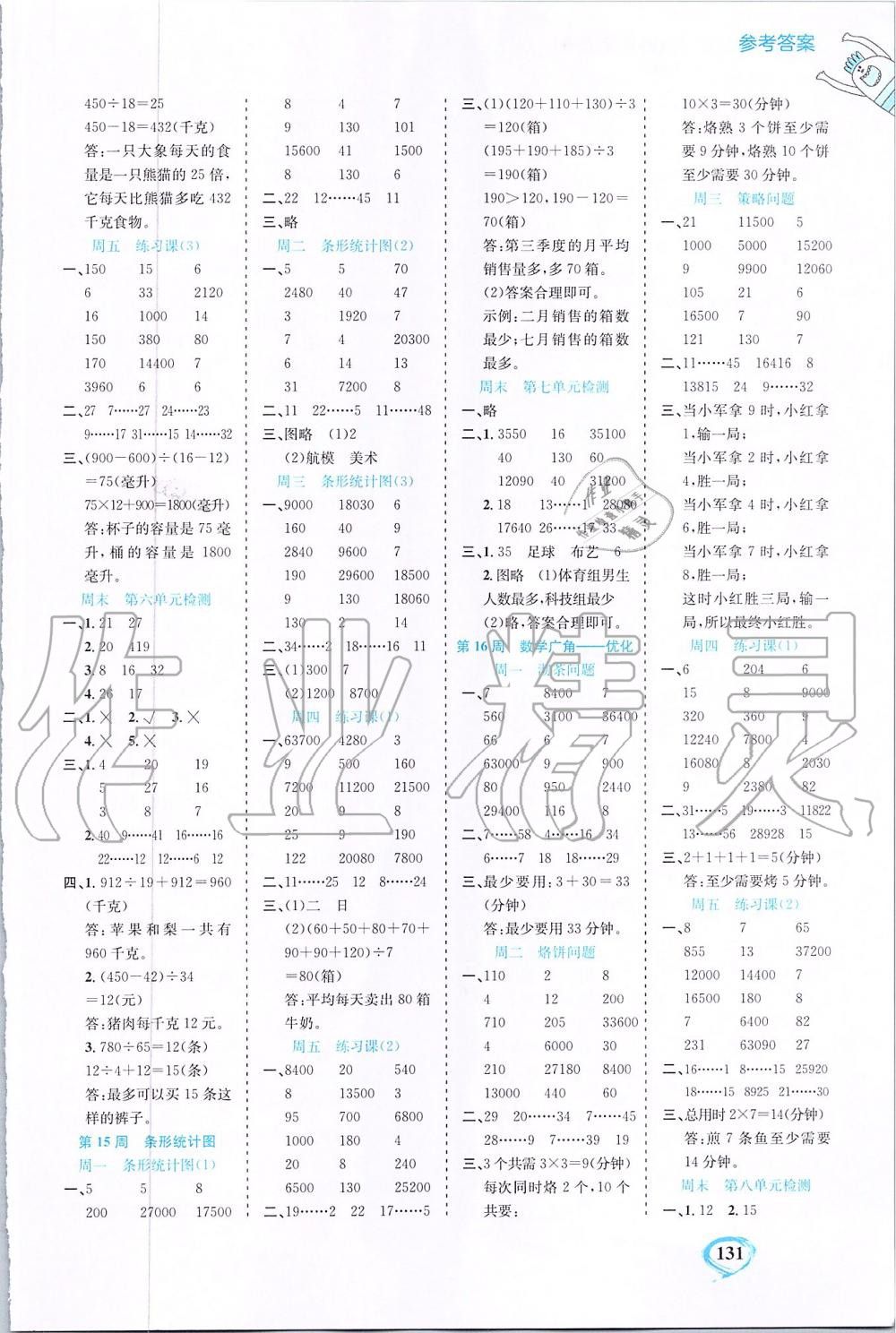 2019年小學(xué)數(shù)學(xué)計(jì)算全能四年級(jí)上冊人教版 第7頁