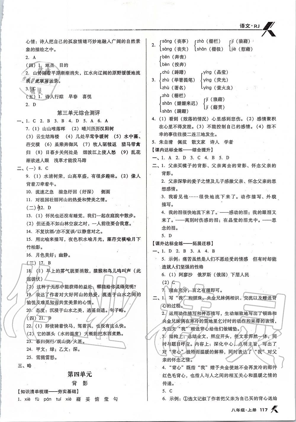 2019年全優(yōu)點(diǎn)練課計(jì)劃八年級(jí)語文上冊(cè)人教版 第7頁