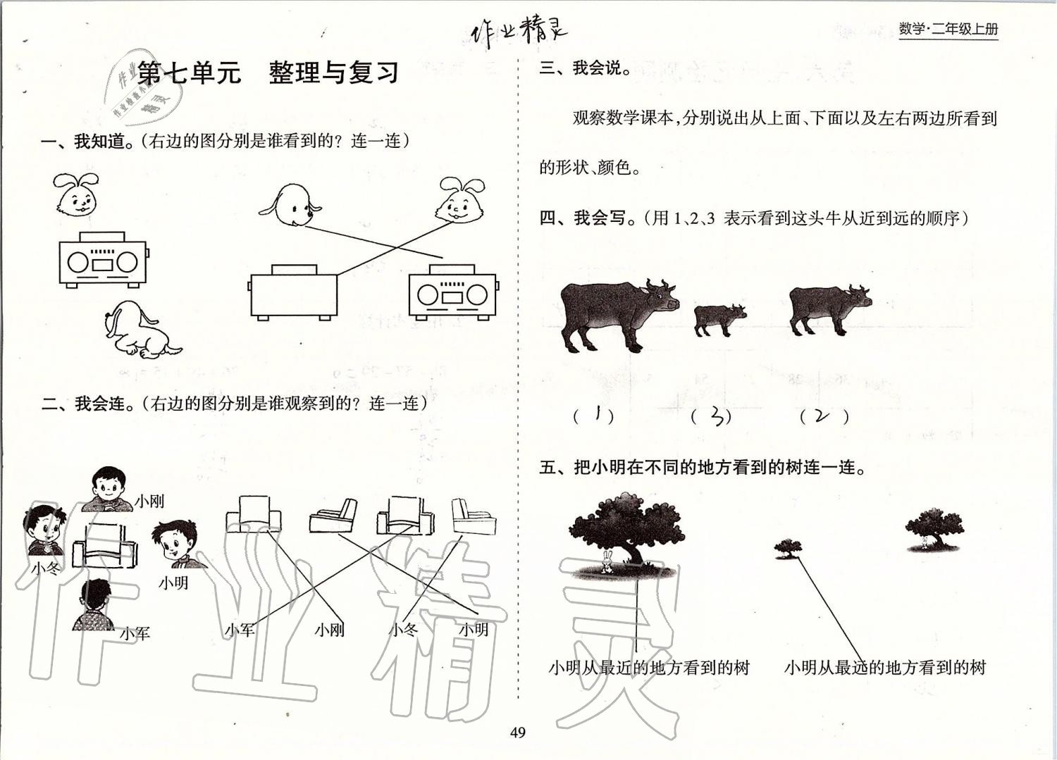 2019年新課程課堂同步練習冊二年級數學上冊蘇教版 第49頁