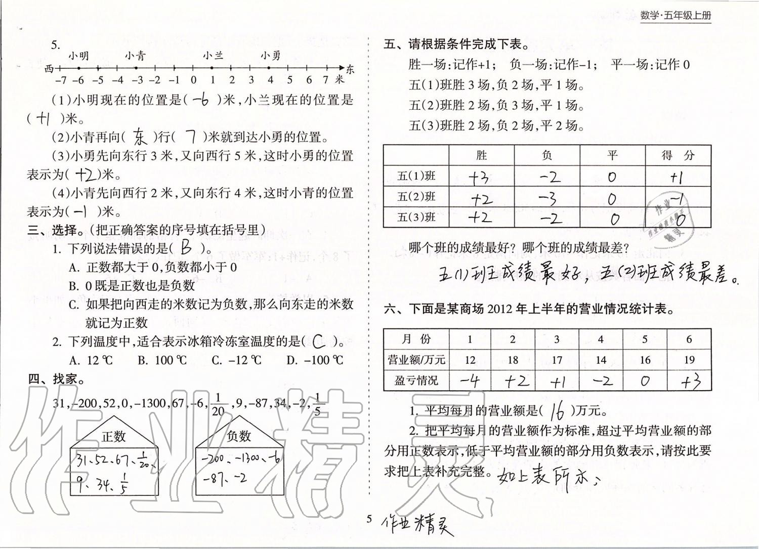 2019年新课程课堂同步练习册五年级数学上册苏教版 第5页