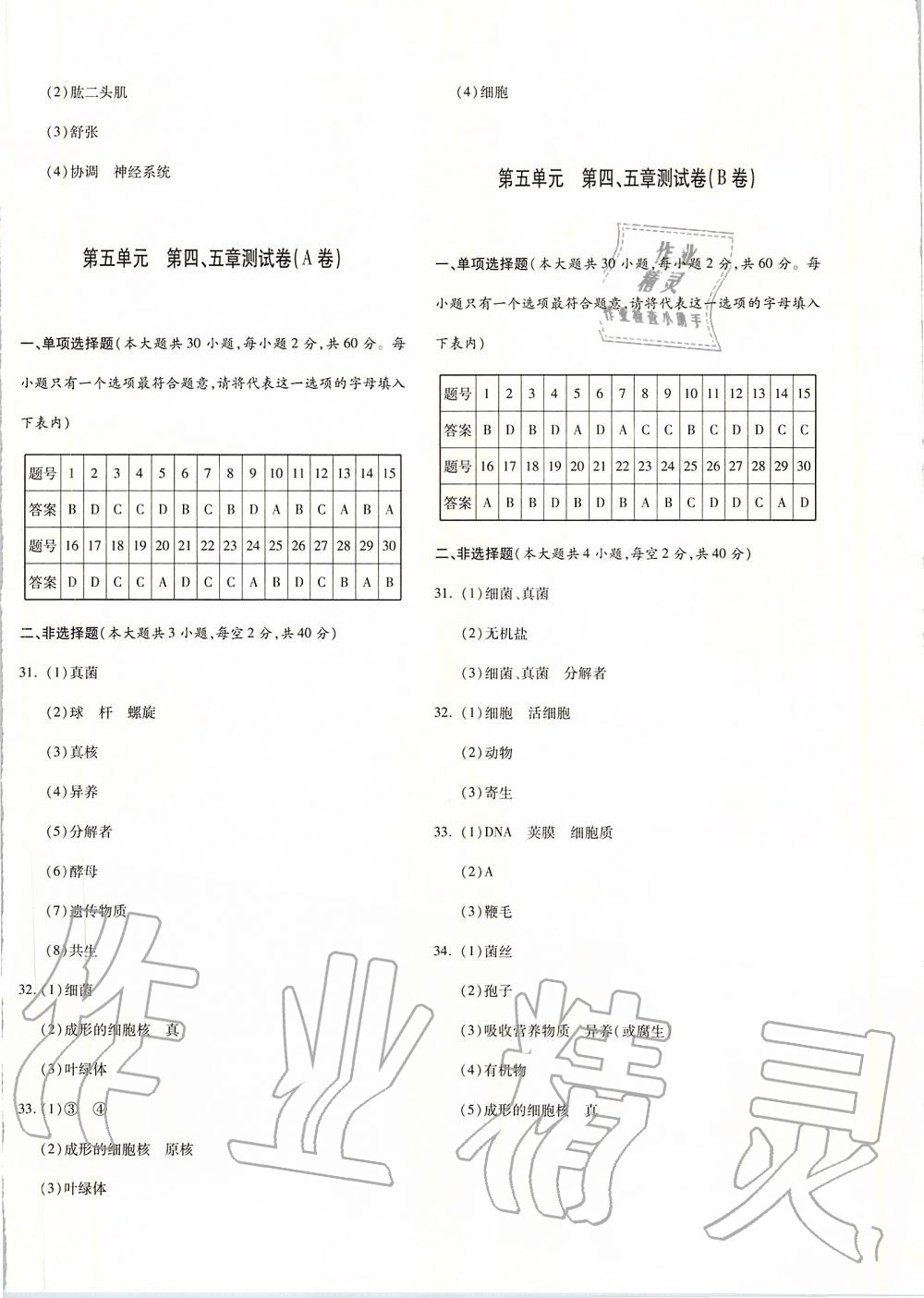 2019年优学1+1评价与测试八年级生物上册 第4页