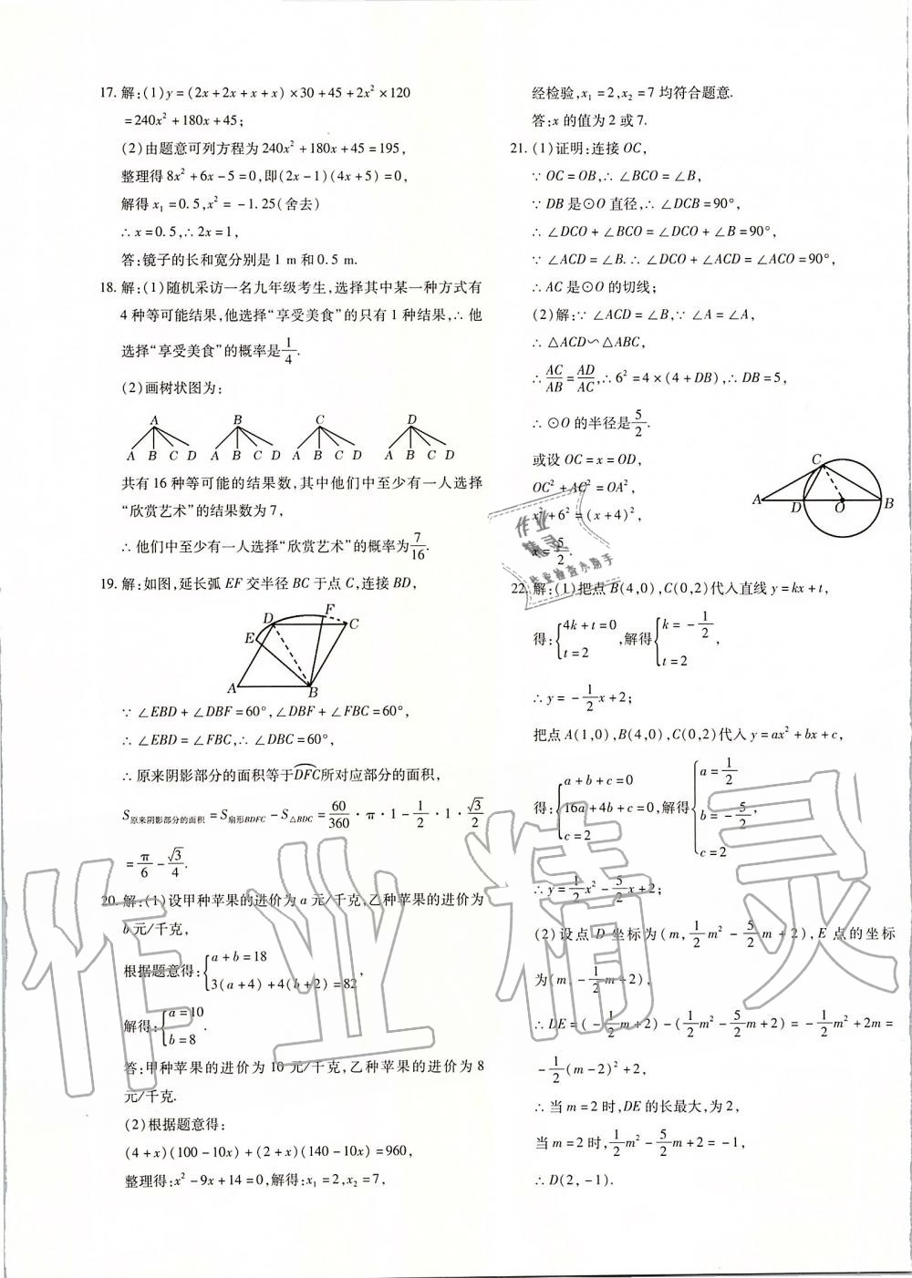 2019年优学1+1评价与测试九年级数学全一册 第29页