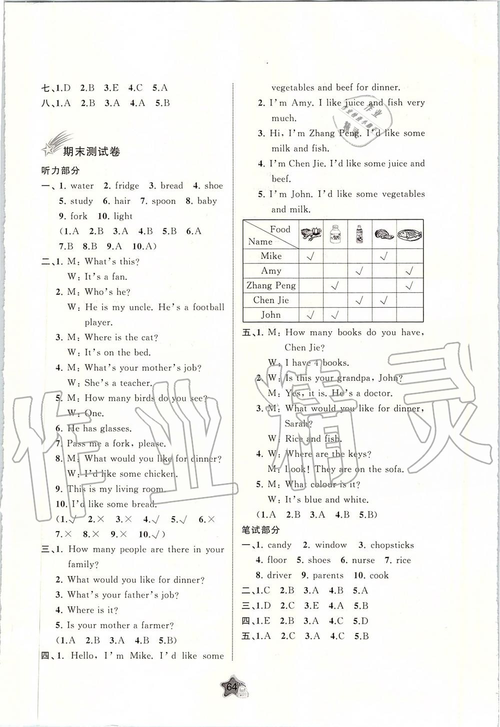 2019年新课程学习与测评单元双测四年级英语上册人教版A版 第8页