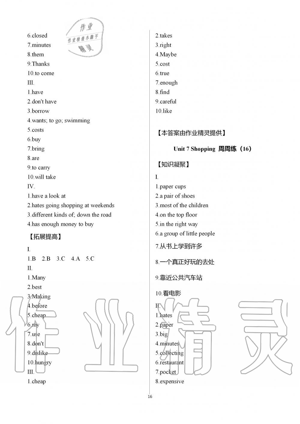 2019年阳光互动绿色成长空间七年级英语上册译林版 第16页