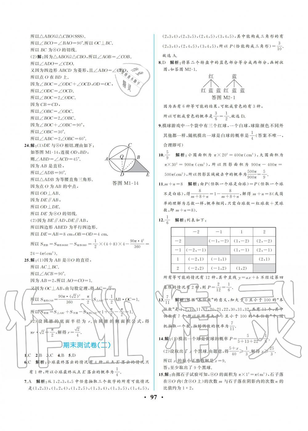 2019年人教金學典同步解析與測評九年級數(shù)學上冊人教版重慶專版 第23頁