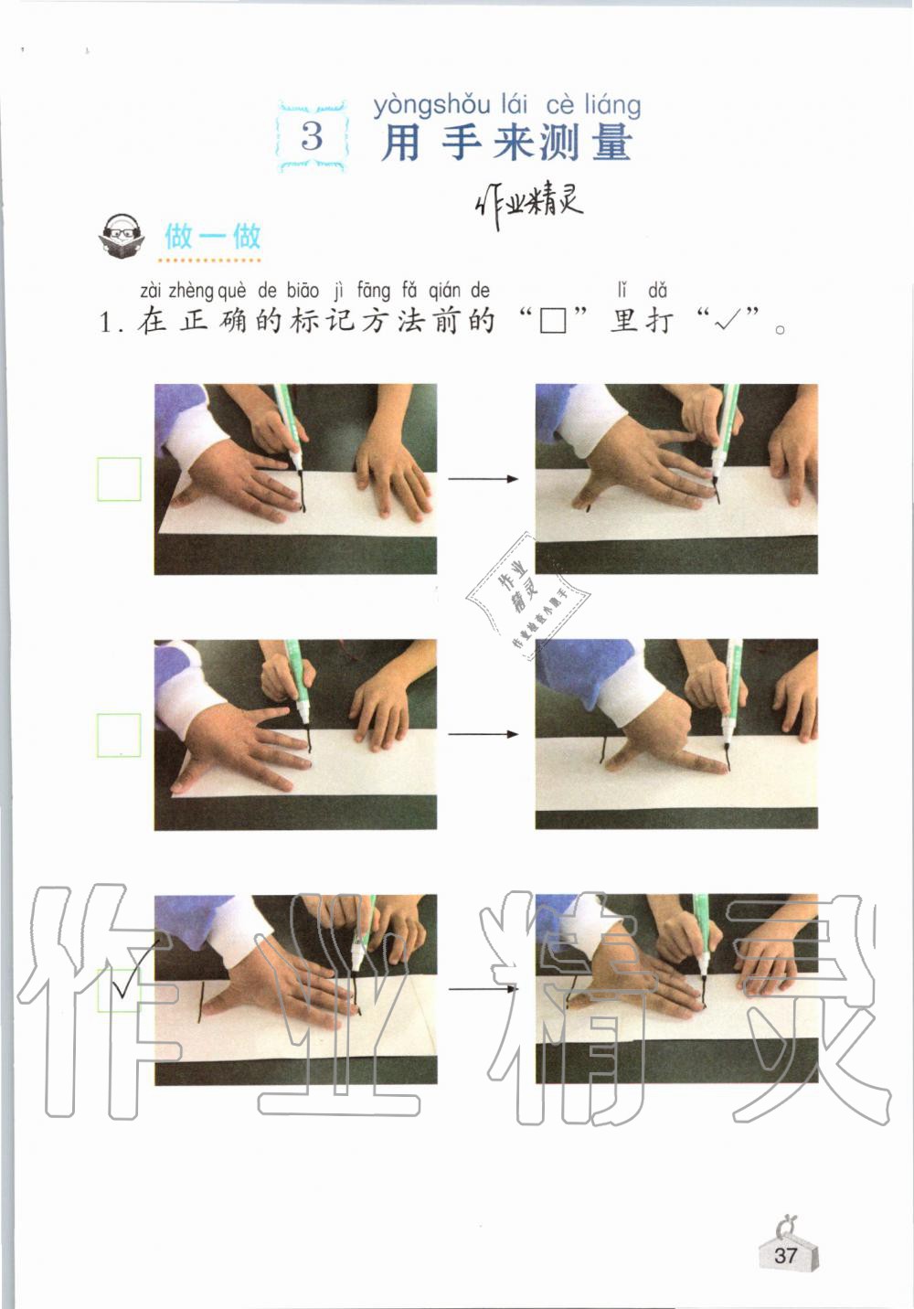 2019年知識(shí)與能力訓(xùn)練一年級(jí)科學(xué)上冊(cè)教科版 第37頁(yè)