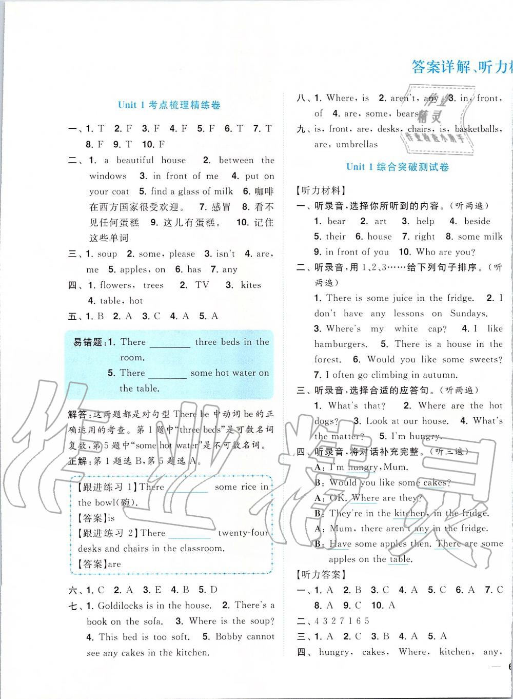 2019年ENBO小天才單元復(fù)習(xí)與測試五年級英語上冊江蘇版 第1頁