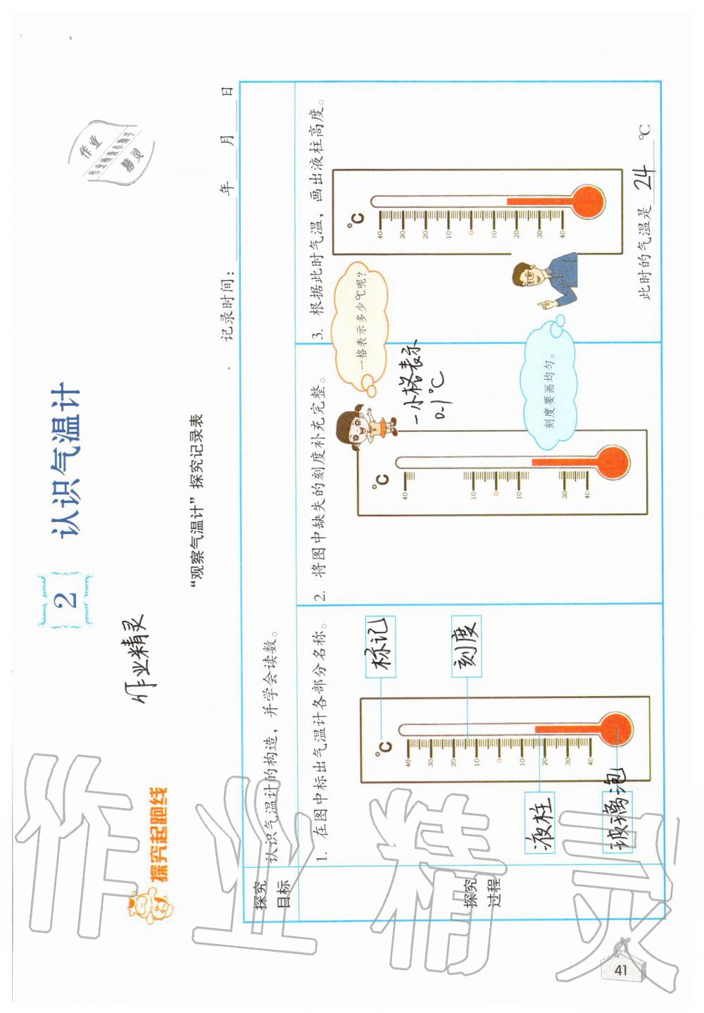 2019年知识与能力训练三年级科学上册教科版 第41页