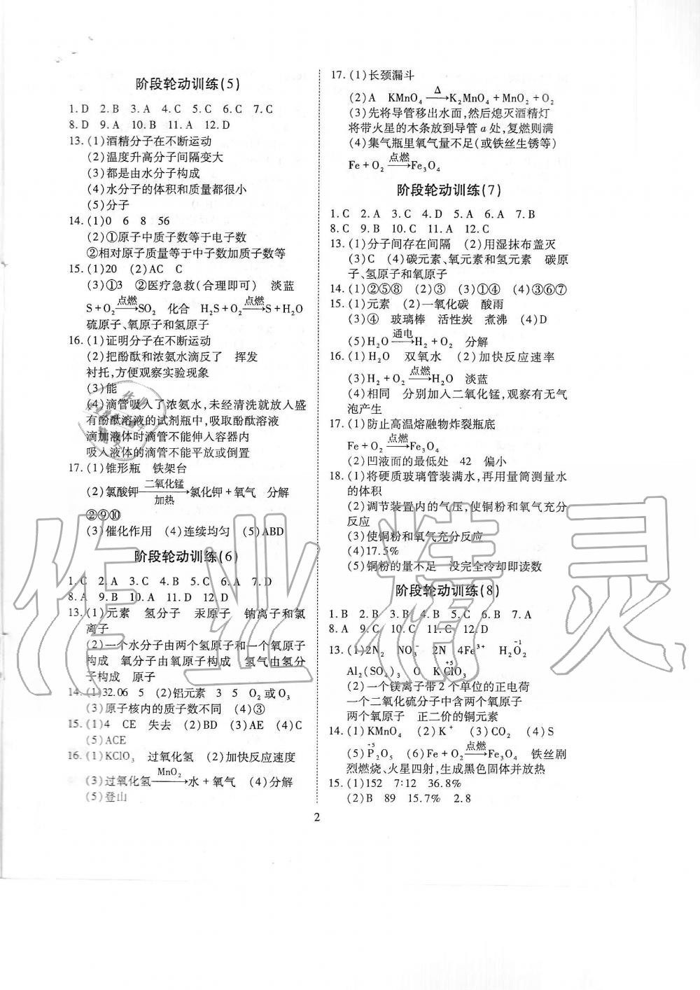 2019年蓉城优课堂给力A加九年级化学全一册人教版 第234页