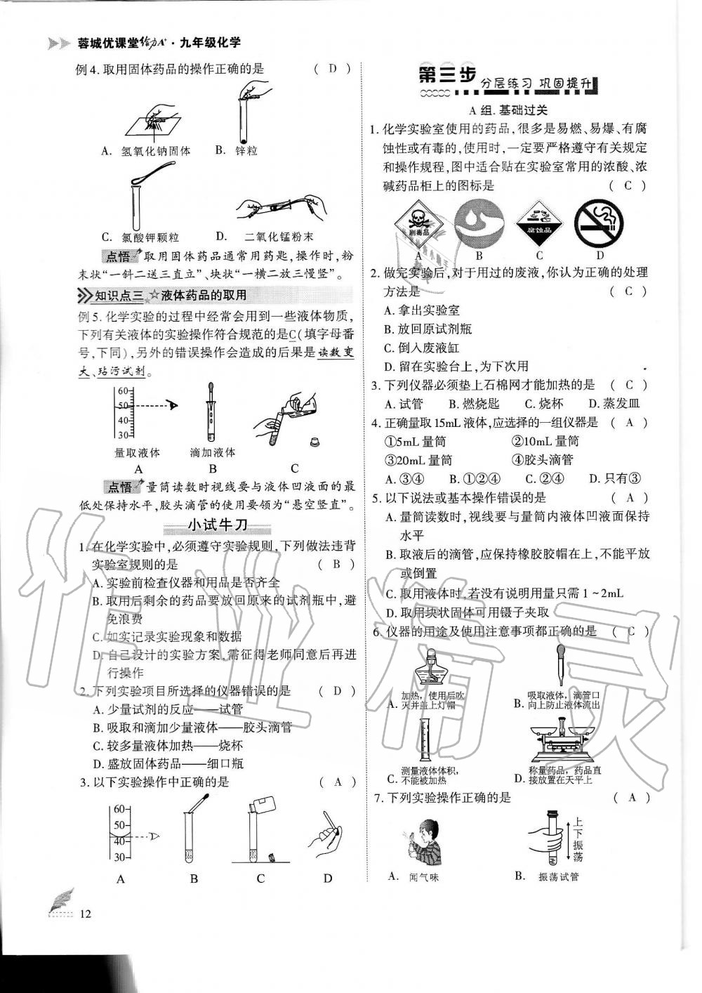 2019年蓉城优课堂给力A加九年级化学全一册人教版 第12页