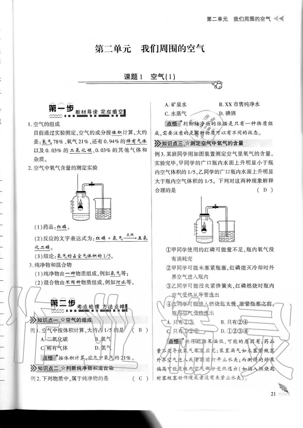 2019年蓉城优课堂给力A加九年级化学全一册人教版 第21页