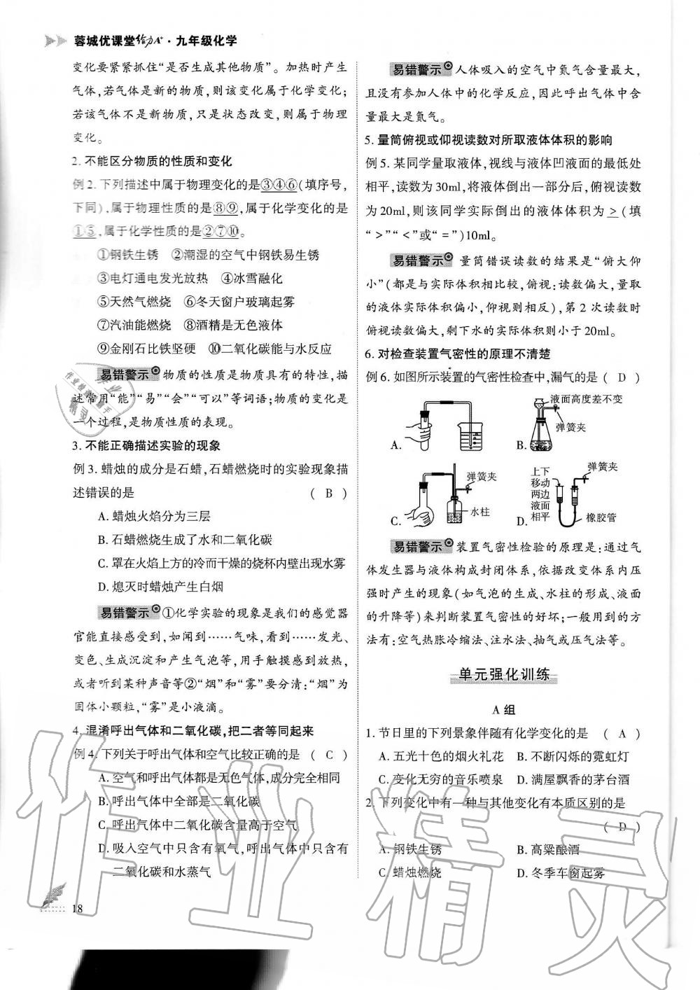 2019年蓉城优课堂给力A加九年级化学全一册人教版 第18页