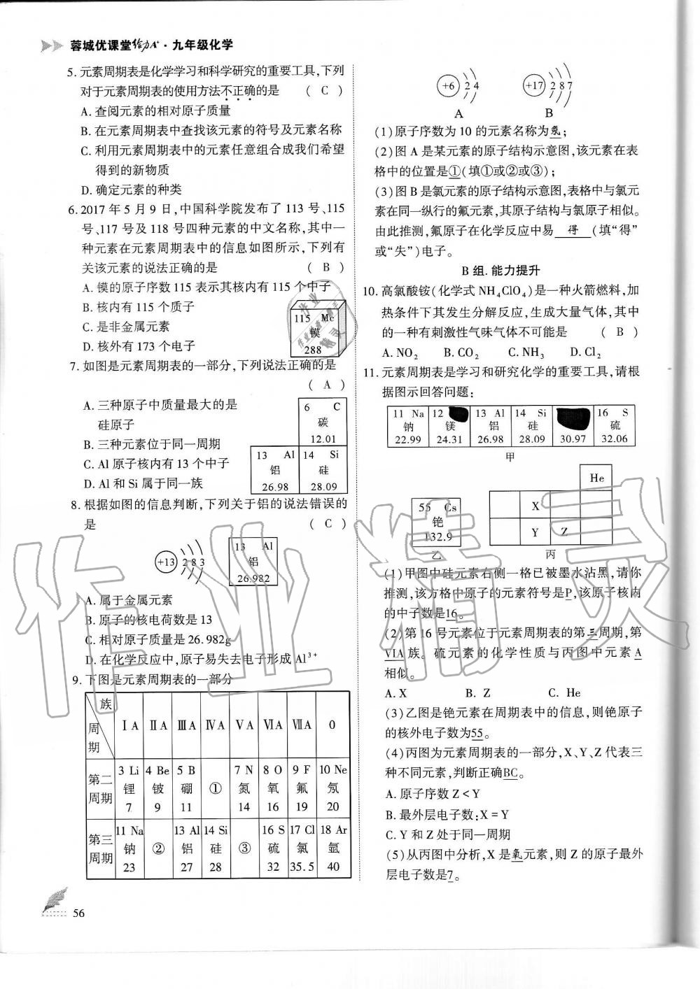 2019年蓉城优课堂给力A加九年级化学全一册人教版 第56页